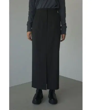 BLACK BY MOUSSY 베이직 타이트 슬릿 스커트