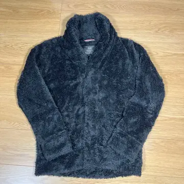 BEAMS 블랙 플리스 가디건 S