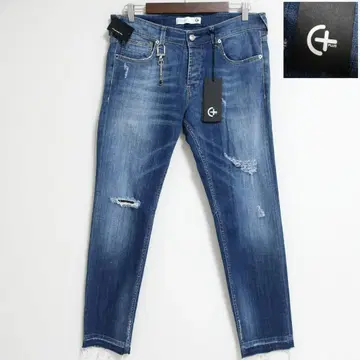 새상품 C+ 시플러스 이탈리아제 데님 테이퍼드 슬림 청바지 W33 L