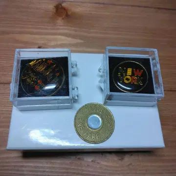 NY 핀 배지 2개 세트 지하철 토큰