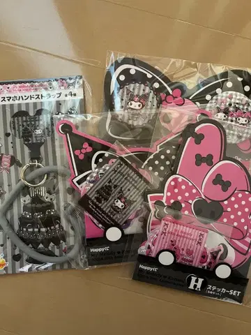 헬로키티 스마트폰 핸드 스트랩 4종 세트