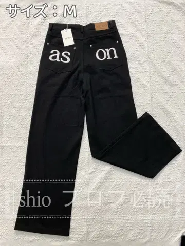 as'on 아즈온 SMOG WIDE PANTS 블랙 M