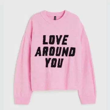 LOVE AROUND YOU 핑크 니트 H&M