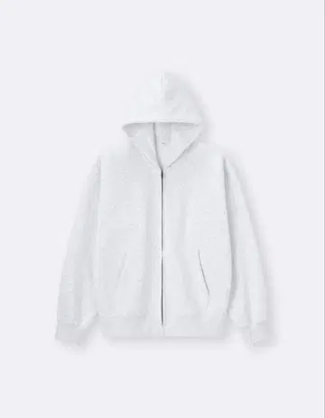 GU 헤비 웨이트 맨투맨 풀 집업 후드티 라이트 그레이 M 미사용 새상품