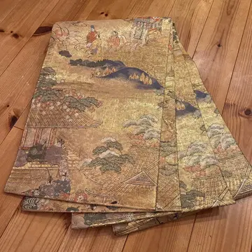 마루오비 백인일수 고풍스러운 헤이안 귀족 금실 일품 양면 전통