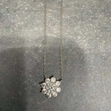 썬플라워 꽃 모이사나이트 펜던트 목걸이 양고리