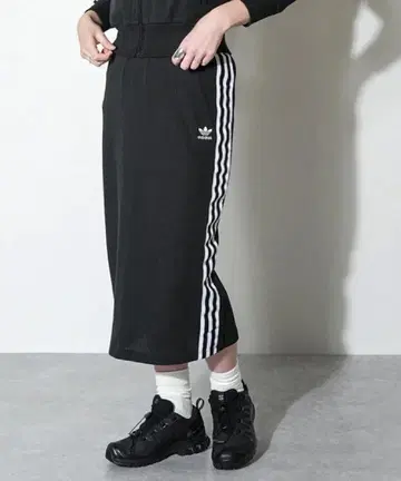 adidas 3선 타이트 스커트 XL 블랙