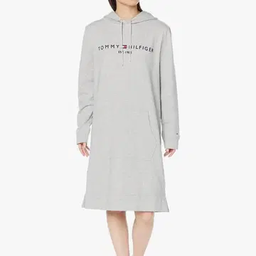 타미힐피거 후드 부착 원피스 그레이