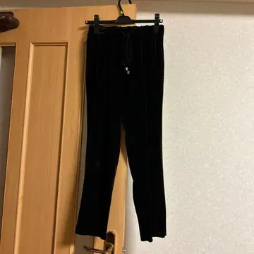 simplicity 브라운 벨로아 스트레이트 팬츠