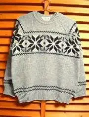 빈티지 루마니아산 눈꽃 패턴 스웨터 70년대 MADE IN ROMANIA