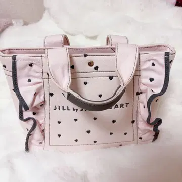 JILL by JILLSTUART 핑크 하트 무늬 토트백 발렌타인