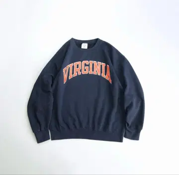 USA제 칼리지 프린트 로고 맨투맨 트레이닝복 네이비 M 구제 의류.