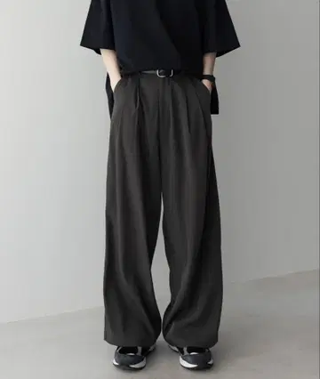 remer 루즈 언노운 아웃턱 드레이프 와이드 팬츠 L 사이즈