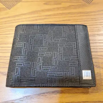 던힐 엠보싱 가공 이단 접이식 지갑 블랙