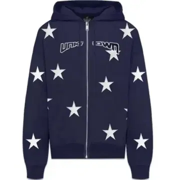 UNKNOWN LONDON all over star zip hoodie