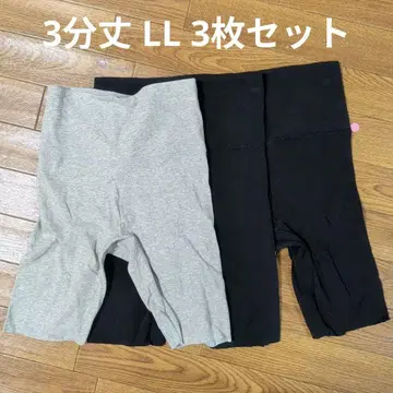 군제 복대 포함 레깅스 면의 치카라 LL 3분 길이 3개 세트