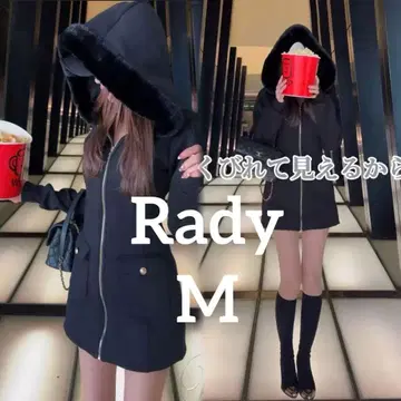 새상품급 Rady 귀여운 허리 라인 후디 퍼 원피스 갸루 y2k 레이디