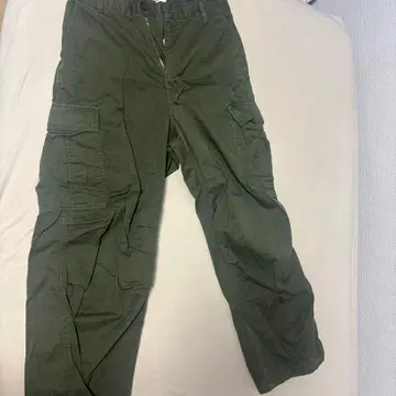 올리브 그린 카고 팬츠 M