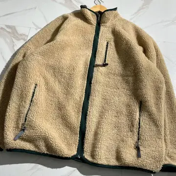 레어 90s XXL USA제 파타고니아 레트로 가디건 내추럴 x 그린