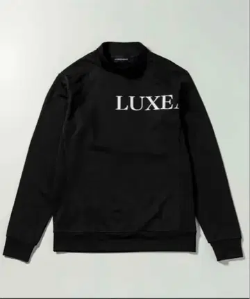 LUXE 블랙 크루넥 맨투맨