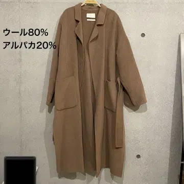 울 코트 롱 코트 알파카 롱 코트 한국 핸드메이드 코트