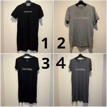 Calvin Klein 반팔 미니 원피스 T셔츠 4세트