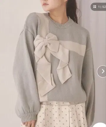 merry jenny 선물 리본 니트