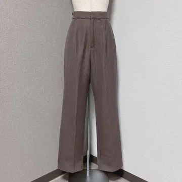 마우지 마 혼방 턱 팬츠 브라운