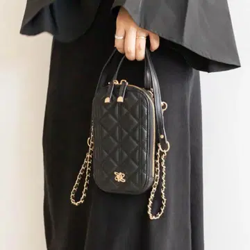 2WAY 퀼팅 멀티 숄더백 블랙