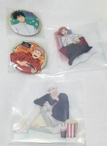 주술회전 세가 복권 고죠 노바라 유지 메구미 아크릴 스탠드 캔뱃지