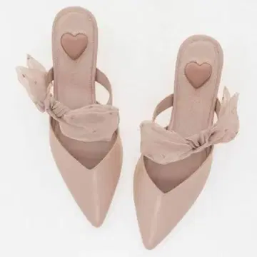 [ HEART collection ] 시어 리본 뮬 펌프스 박스 있음