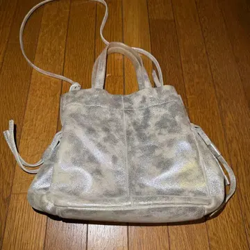 SHENERY 시너리 가죽 복조리 숄더백 실버