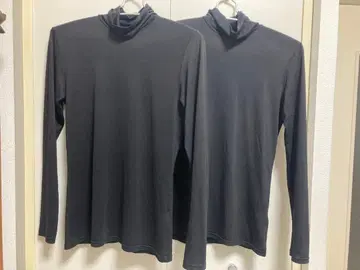 HEATTECH 블랙 터틀넥 2장 세트