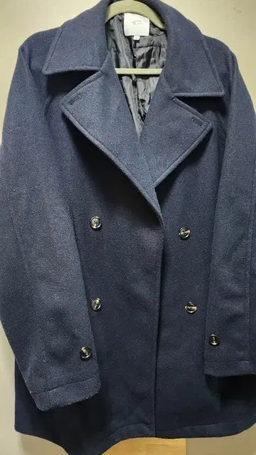 ENDER PRODUCTS 래글런 슬리브 더블 브레스트 하프 P 코트