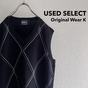 구제 의류 'Original Wear K' 아가일 니트 베스트