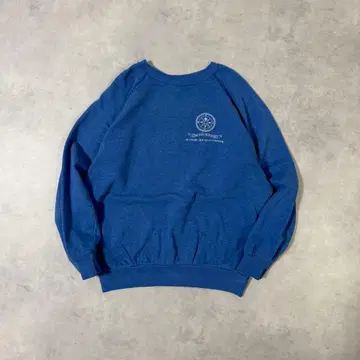 80s 래글런 빈티지 맨투맨 페이드 블루 L 사이즈