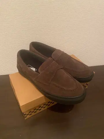 품귀 VANS 스케이트 로퍼 V196CF 브라운 박스 포함