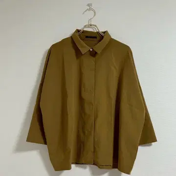 [ BARNYARDSTORM ] 브라운 긴팔 셔츠 블라우스 카라 부착