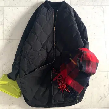 새상품급 제나 에스파스 메르베유 리버서블 롱 다운 코트 블랙