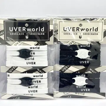 UVERworld 슈레이스 슈참 신발끈 화이트 블랙