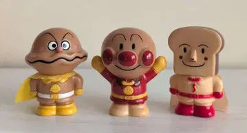 초기 소프트 비닐 호빵맨 식빵맨 카레빵맨 1989 피규어