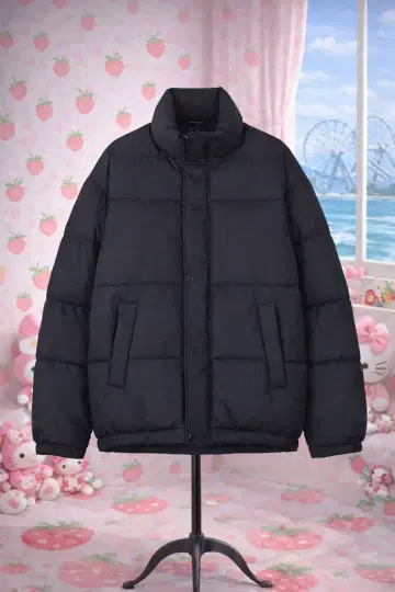 새상품 무인양품 경량 다운 포켓 더블 자켓 빅 사이즈 L 블랙 신사