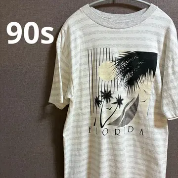 90s 플로리다 프린트 T셔츠 싱글 스티치 USA 제작풍