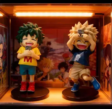 나의 히어로 아카데미아 어린 시절의 미도리야 이즈쿠 바쿠고 카츠키 피규어