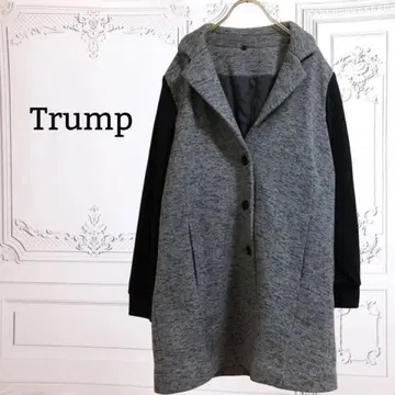 [트럼프] 코트/자켓 [M] 그레이 블랙 보아 바이컬러 이소재