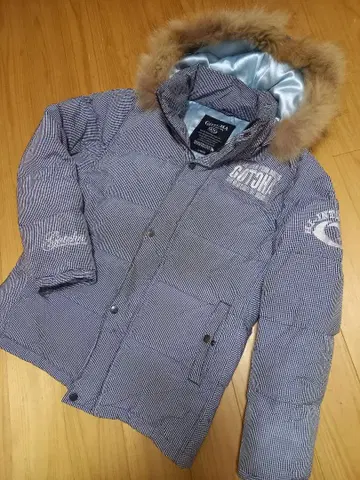 GOTCHA 네이비 체크 다운 자켓 M-L 사이즈