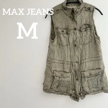 새상품급 MAX JEANS [ M ] 올리브 그린 밀리터리 자켓 베스트
