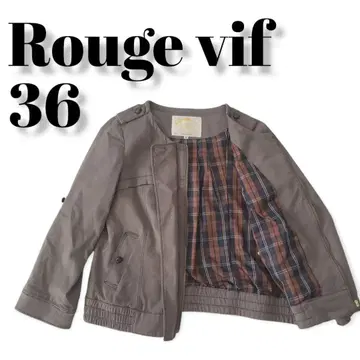 루즈비프 노카라 자켓 36 카키 여성용 의류 아바하우스