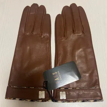 DAKS 닥스 양가죽 여성용 장갑 브라운 가죽 장갑 19cm