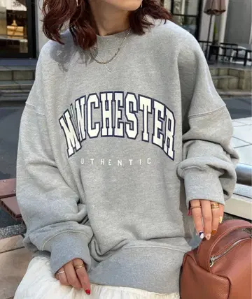 discoat 로고 그레이 맨투맨